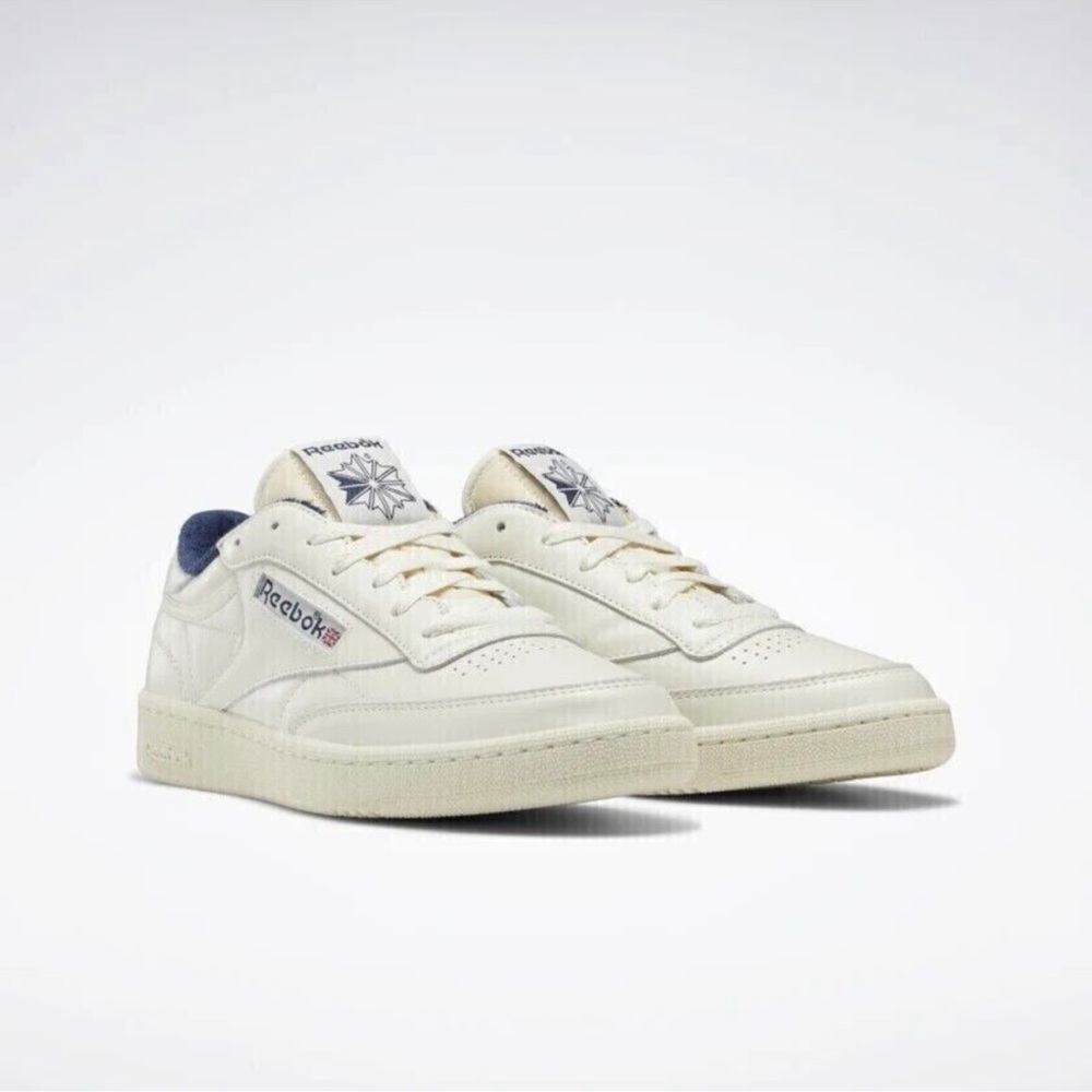 Reebok Club C 85 Vintage 100007796 Men's Chalk White Running Shoes Size 11 EUC